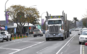 The council added new maps to the New Zealand Transport Agency’s (NZTA) “H” permit system in July 2024, excluding Back Ormond and Ormond Rds, which is a main route for logging trucks to get to the port. Photo / Paul Rickard (LDR single use only)