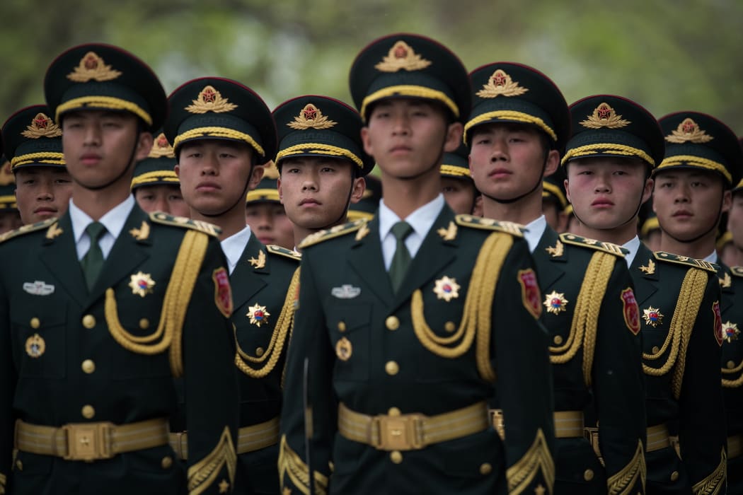 China's total military spending is growing.