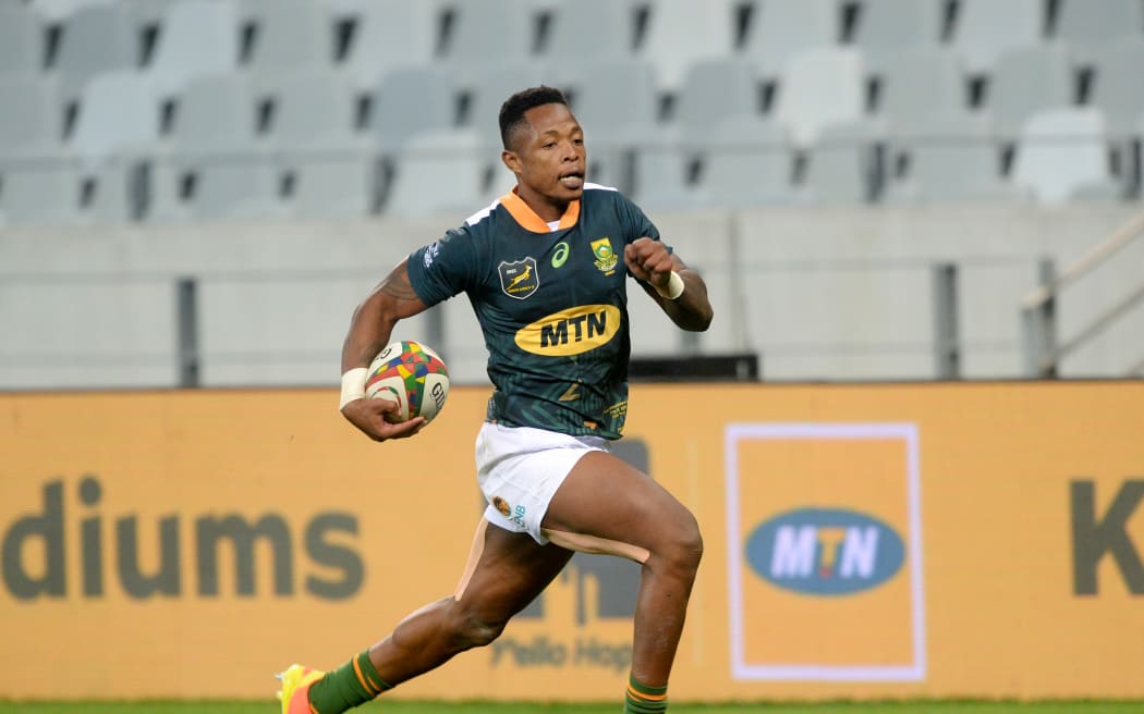 Springboks wing Sbu Nkosi.