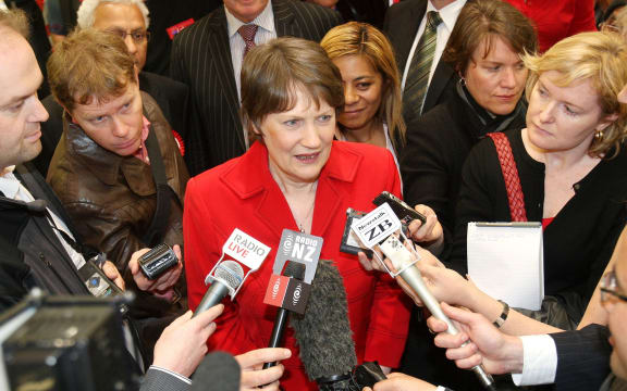 Helen Clark on the campaign trail in 2008.