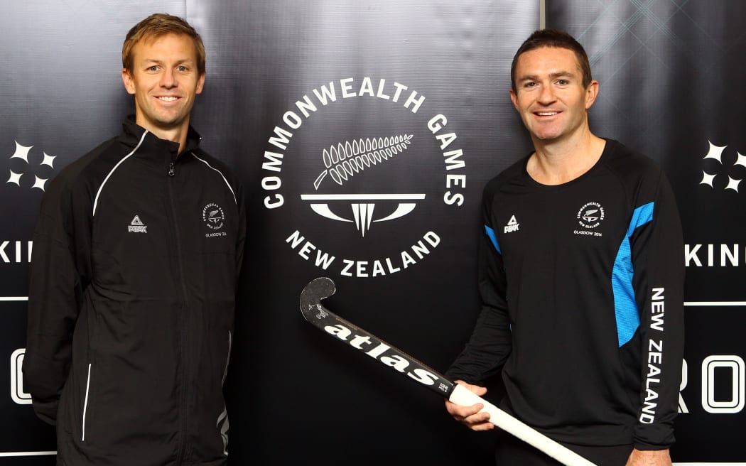 New Zealand hockey players Dean Couzins and Phil Burrows