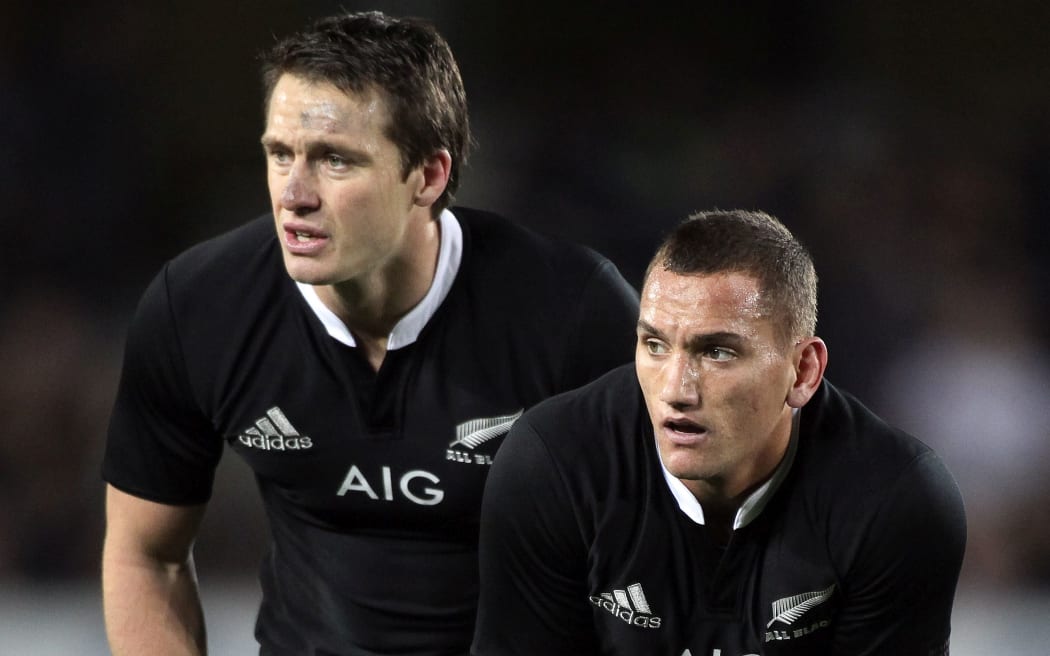 Ben Smith, left, and Aaron Cruden during their days together in the All Blacks.