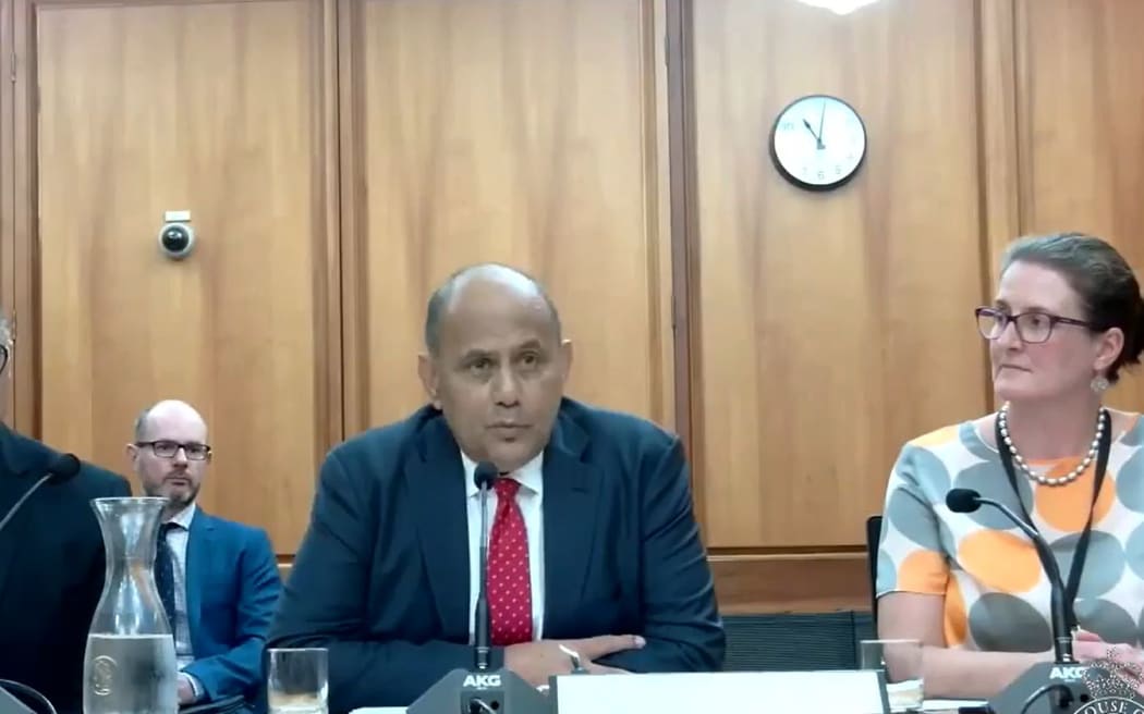The minister of broadcasting and media Willie Jackson at a Social Services and Community select committee hearing at Parliament last Tuesday with officials from the Ministry for Culture and Heritage.