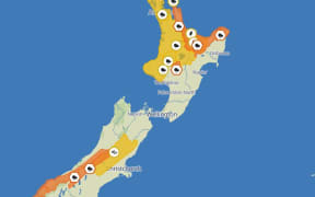 Weather warnings issued by MetService as of 18 November.