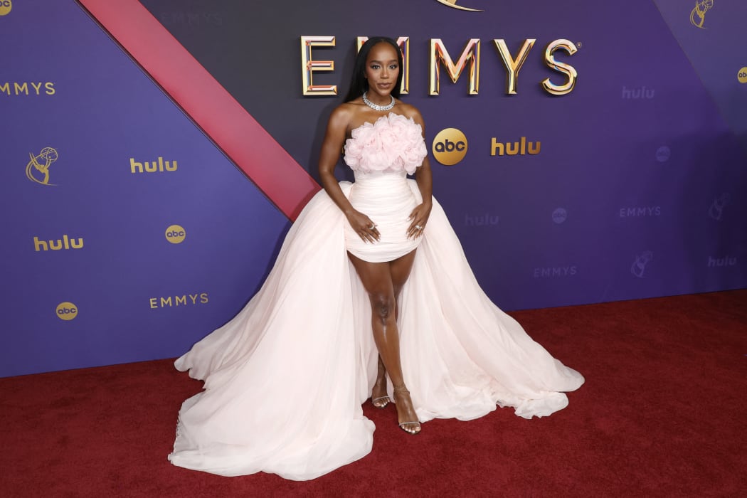 LOS ANGELES, CALIFORNIA - SEPTEMBER 15: Aja Naomi King attends the 76th Primetime Emmy Awards at Peacock Theater on September 15, 2024 in Los Angeles, California.   Frazer Harrison/Getty Images/AFP (Photo by Frazer Harrison / GETTY IMAGES NORTH AMERICA / Getty Images via AFP)