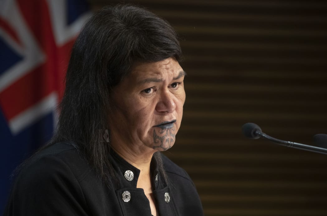 - POOL -  Foreign Affairs Minister Nanaia Mahuta during the post-Cabinet press conference with Prime Minister Jacinda Ardern, Parliament, Wellington. 07 March, 2022.  NZ Herald photograph by Mark Mitchell