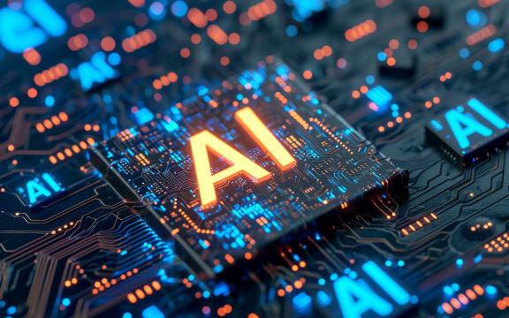 Computer Chip With Letter A, Essential Component for Digital Processing