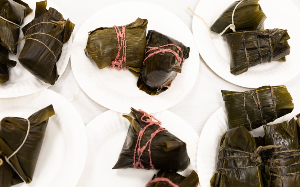 Zongzi Wrapping Workshop Held at Highland Park on May 18 to Celebrate the Chinese Dragon Boat Festival