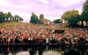 The Womad audience awaiting Dragon's appearance of the TSB Bowl stage