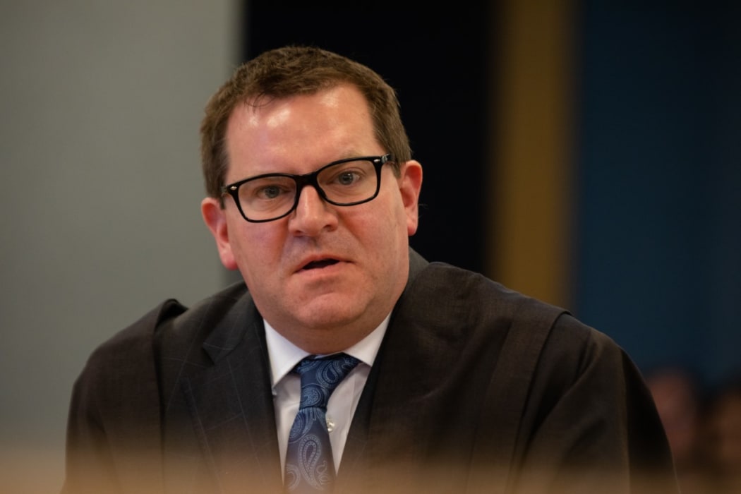 Crown prosecutor Robin McCoubrey  at the trial of the man accused of murdering Grace Millane 10 November 2019.