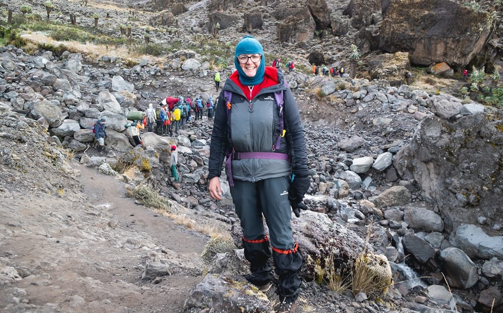 Sue van Schreven on Mt Kilimanjaro