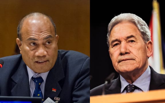 Taneti Maamai, left, and Winston Peters.
