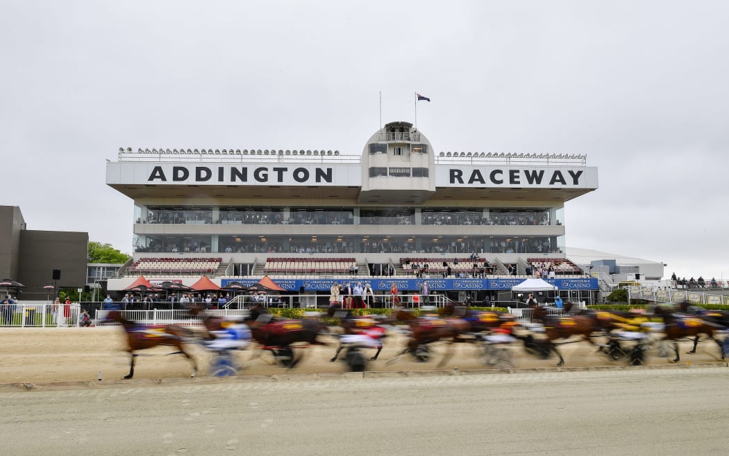 General view during the NZ Trotting Cup at the Addington Raceway