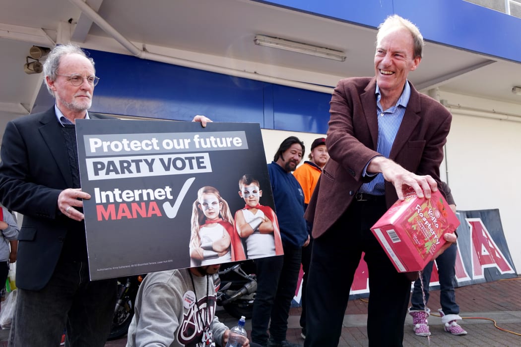 John Minto speaking about the "predators on poverty", and dumping alcohol the party says is cheap and targets young people.