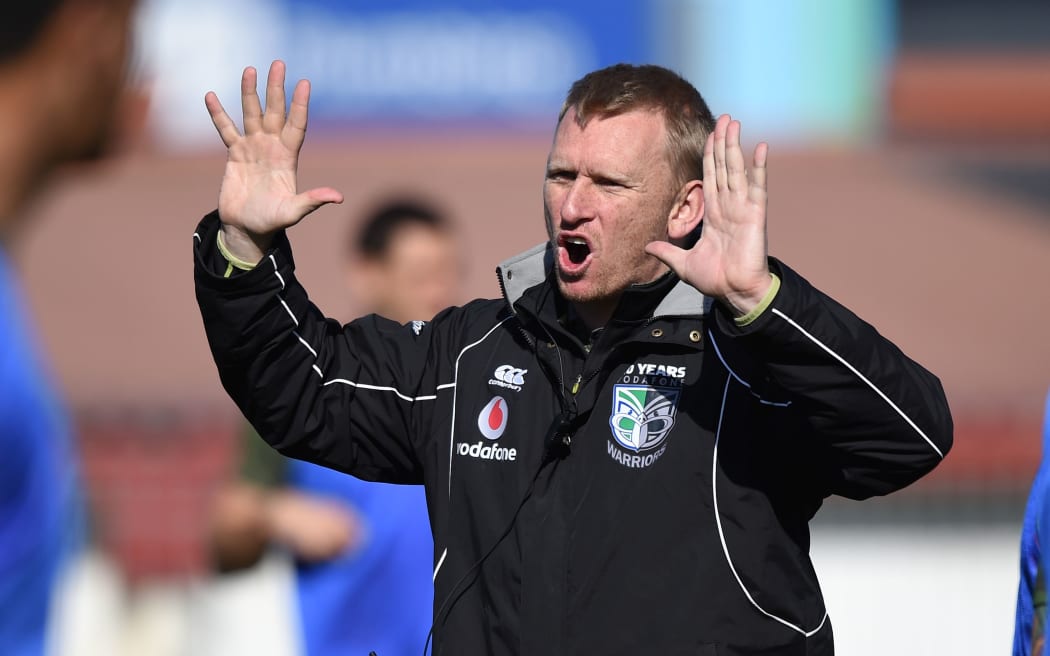 Assistant Coach Andrew Webster during a Warriors training session 2015.