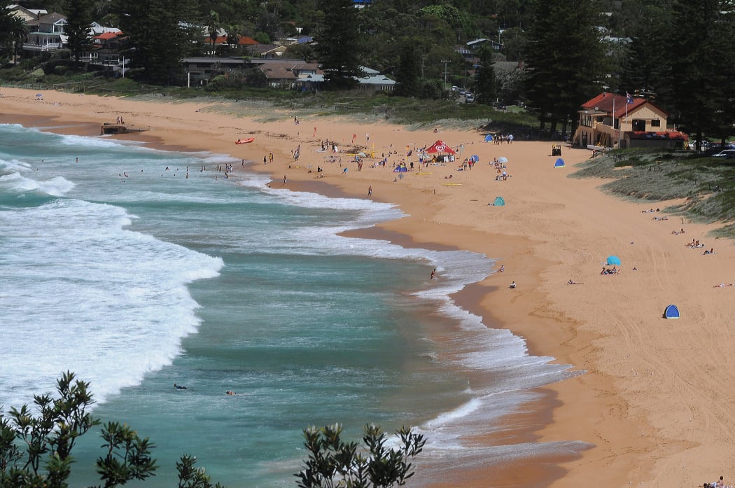 Newport Beach as seen from Barrenjoey Rd. Newport is one of Sydney's Northern Beaches.