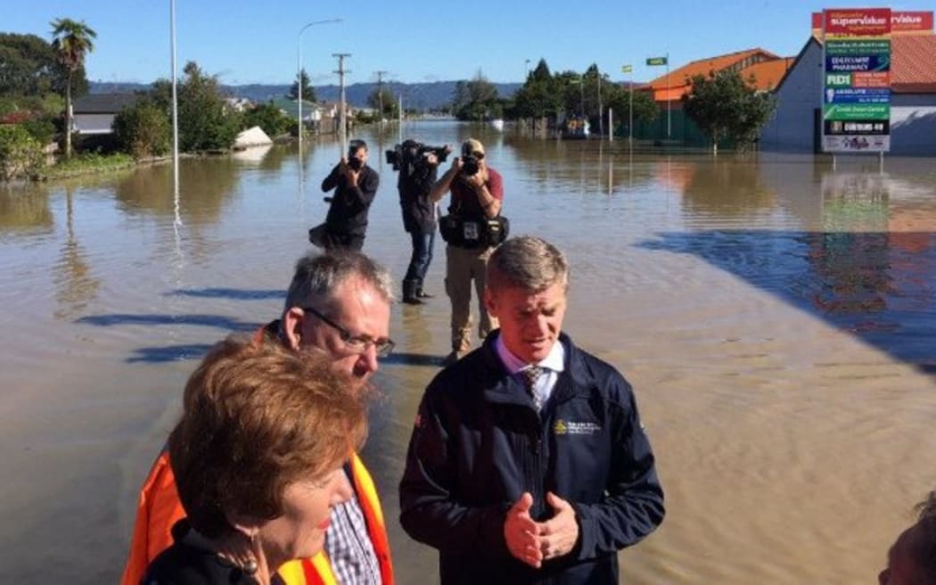 Bill English in Edgecumbe