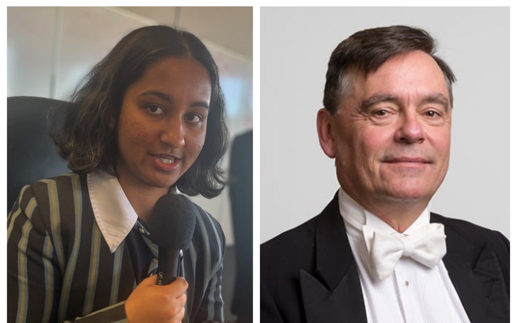 Head shots of Lucy Dias (left) and NZSO violinist Gregory Squire