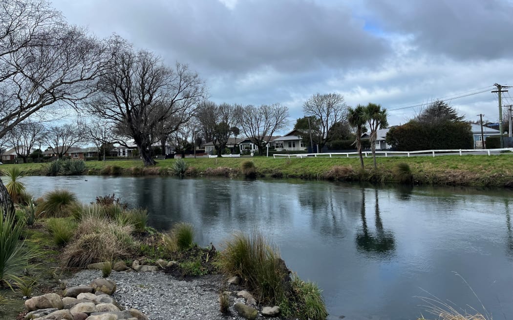 The Ōtākaro Avon River at Dallington Landing in Christchurch.