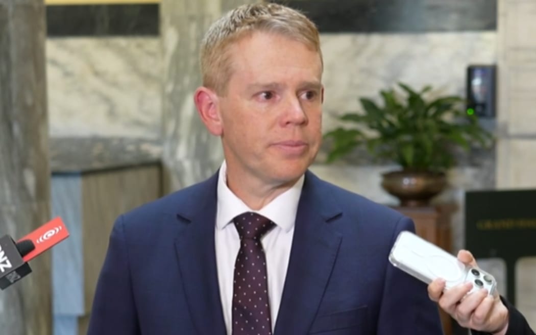 Labour leader Chris Hipkins was visibly upset as he spoke to media on Tuesday.