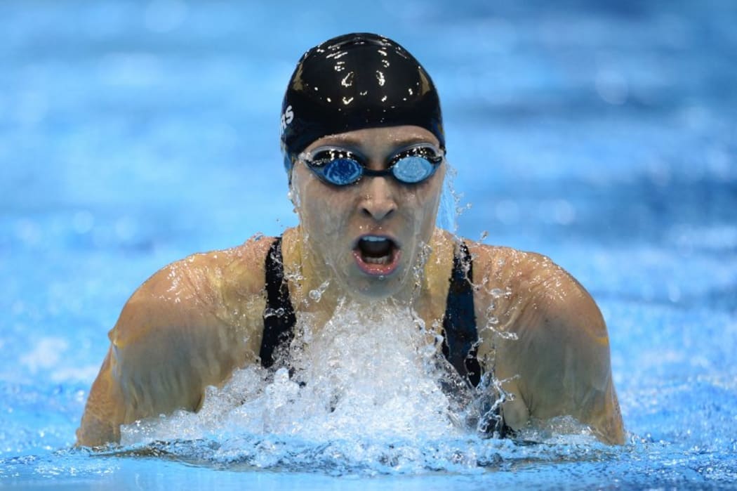 US swimmer Ariana Kukors competes in the women's 200m individual medley heats swimming event at the London 2012 Olympic Games.