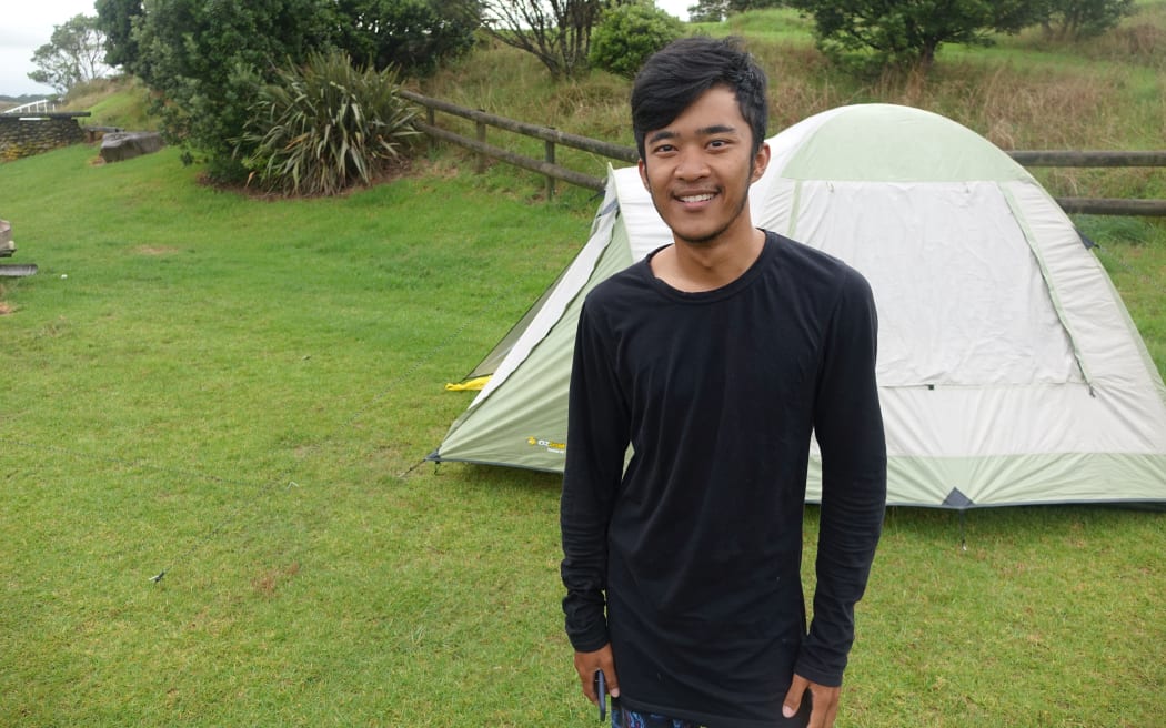 Thai tourist, Gump, says the facilities at Waiwhakaiho are excellent and he can understand why it is so popular.