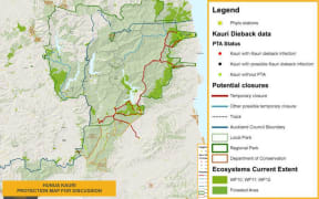Hunua kauri protection map for discussion.