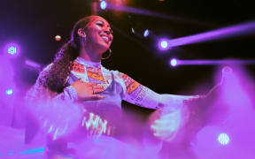 Singer/Song writer Maya Piata in performance
