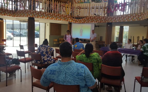 Bowel cancer meeting at the Congregational Christian Church of Samoa in Napier.