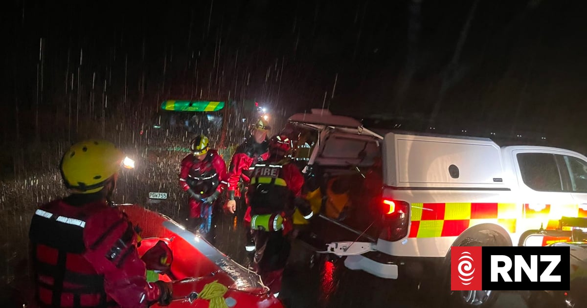Driver rescued from raging floodwaters in three-hour operation