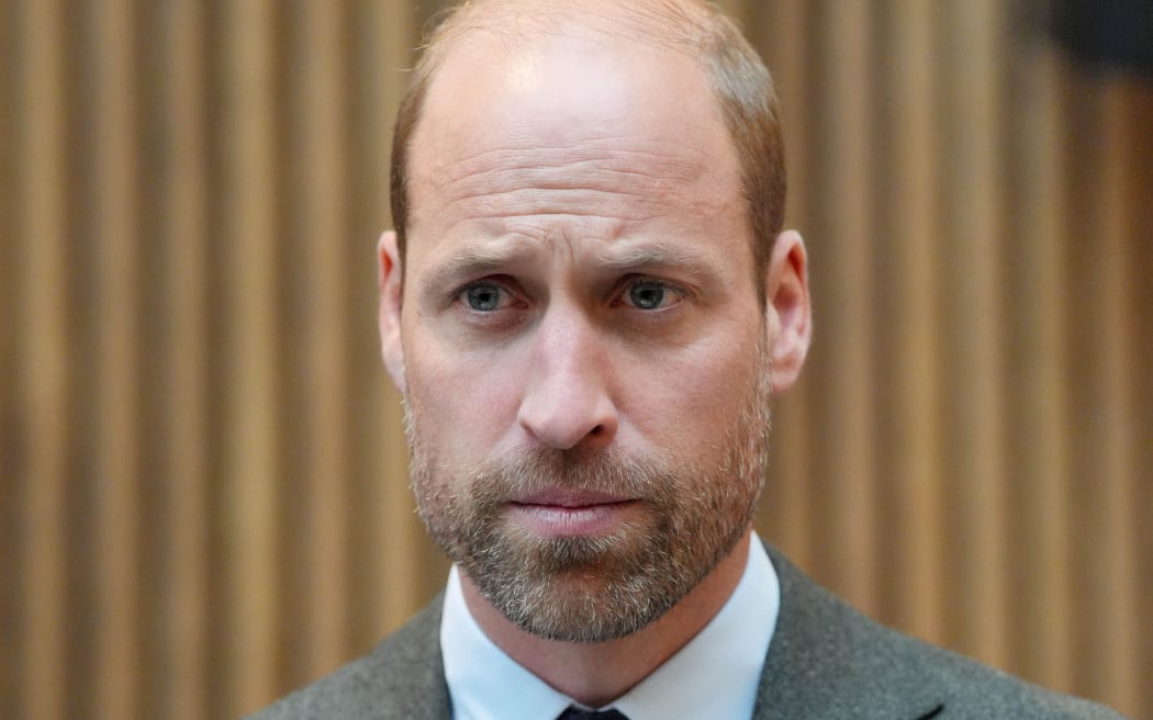 Britain's Prince William, Prince of Wales attends an event co-hosted by BAFTA and the Royal African Society, in London on October 9, 2024, to celebrate young creatives and showcase the importance of supporting young people in the film, games and television industries. (Photo by Jonathan Brady / POOL / AFP)