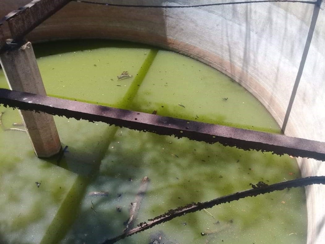 Abandoned water tank on Banaba