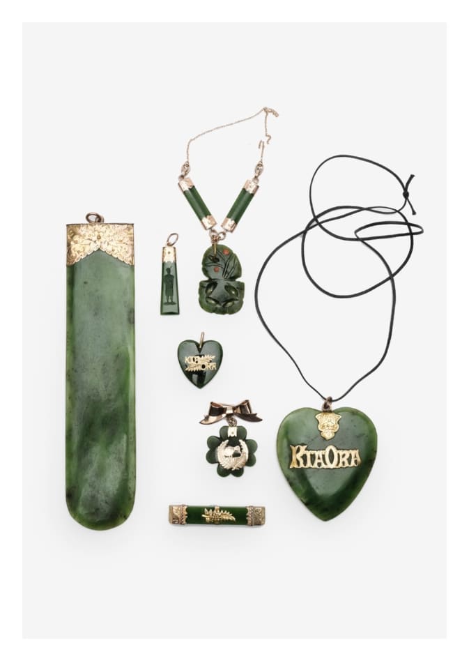 Edwardian greenstone jewellery.