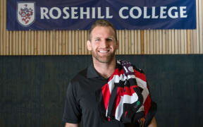All Black Captain Kieran Read at his old High School Rosehill College in Papakura