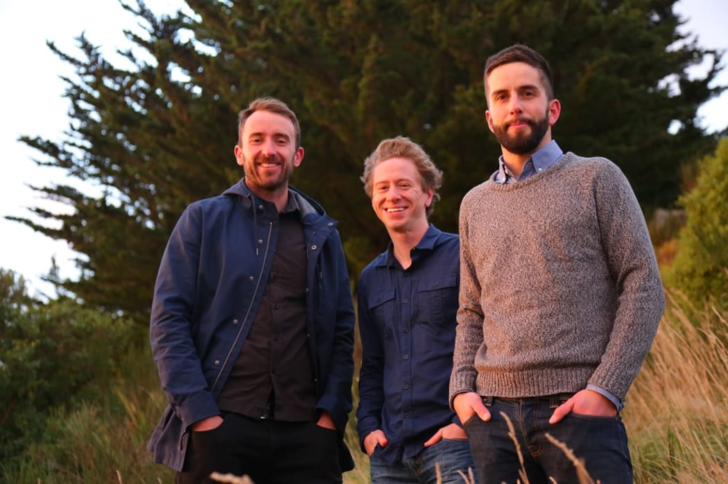 From left: Daniel Price, Jeff Willis, Adrien Taylor aka three dudes who want you to plant trees for Trump