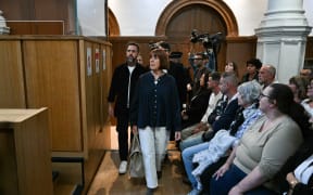 Gisele Pelicot enters the courtroom for the appeal trial in the Mazan rape case at the Nimes courthouse, southern France, in Nimes on 6 October, 2025.