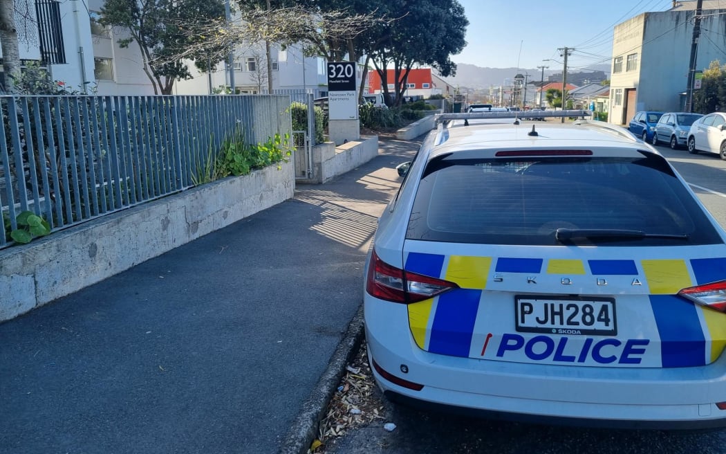 Police are at the scene of a sudden death at property in the Wellington suburb of Newtown.