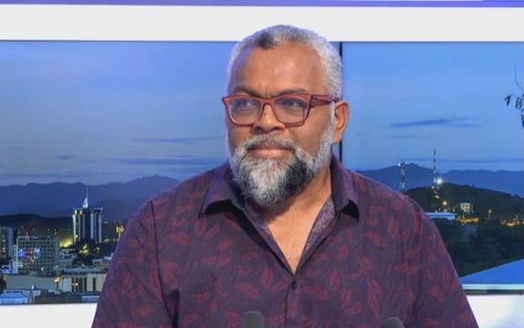 Emmanuel Tjibaou being interviewed by public broadcaster NC la 1ère in August 2024 – PHOTO screen shot NC la 1ère