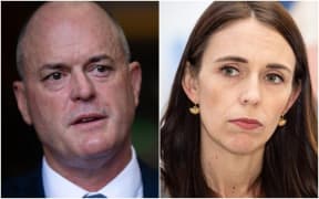 National Party leader Todd Muller and Prime Minister Jacinda Ardern.