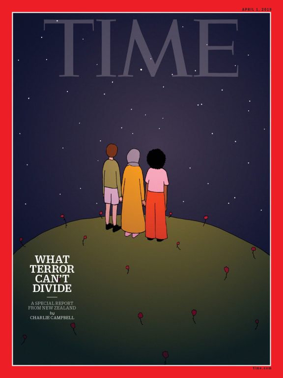 The cover of Time magazine by New Zealand artist Ruby Jones.