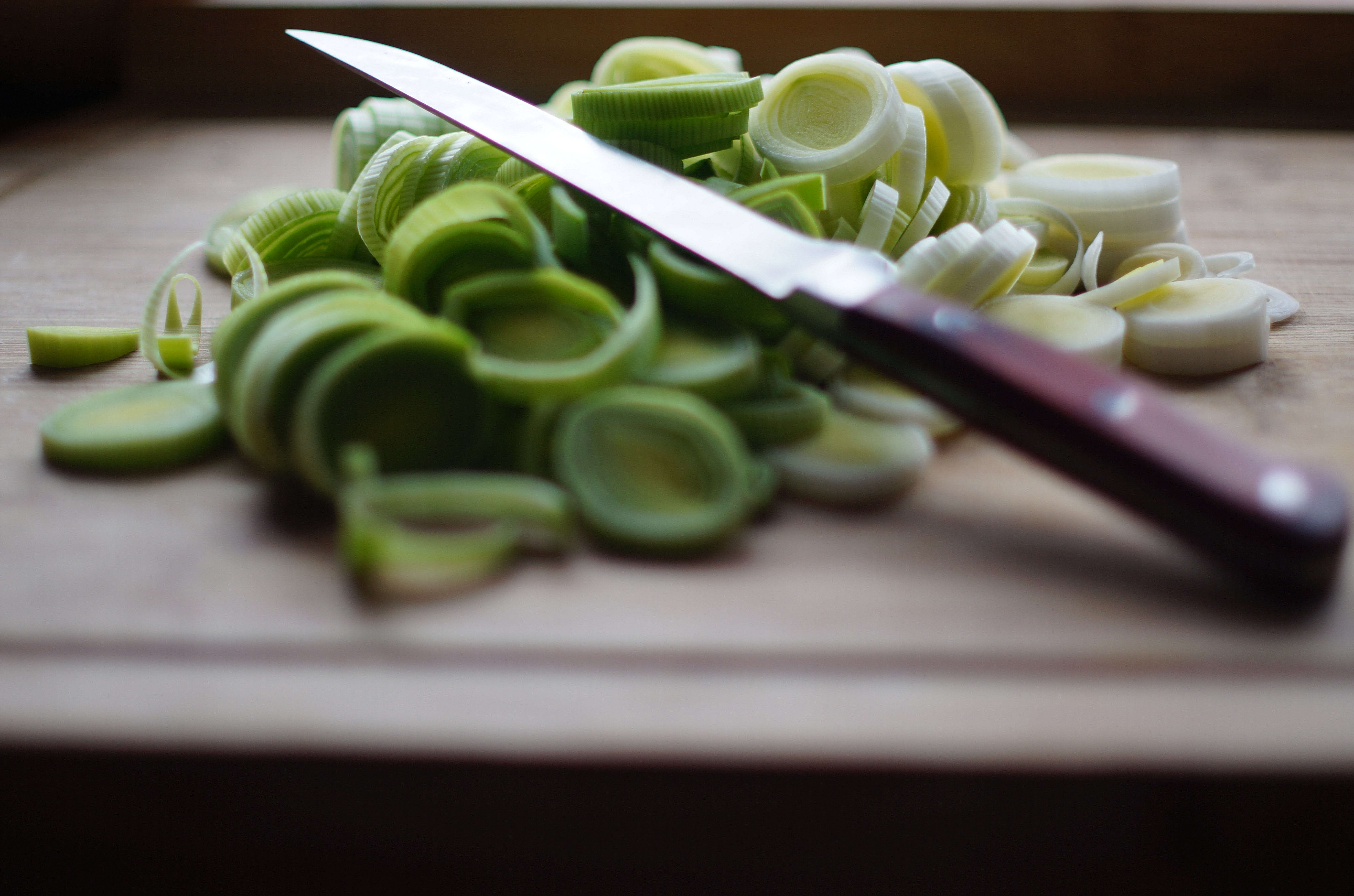 chopped leeks