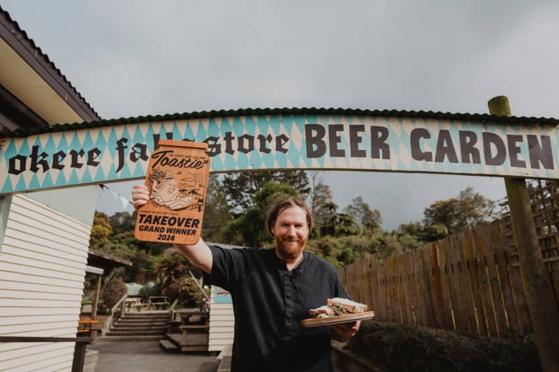 'Figgy in the Middle', a sweet and savoury creation from Rotorua chef Rich Johns, has just been crowned the ultimate champion at this year's Great New Zealand Toastie Takeover.
