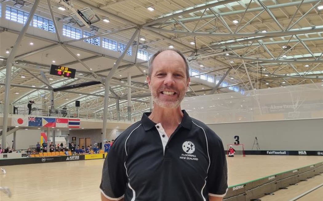 Vice president of Floorball New Zealand Dan Coup.