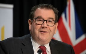 Minister of Finance Grant Robertson delivering a pre-Budget speech on 7 May, 2020.