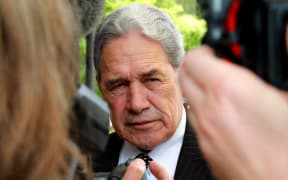 Winston Peters arrives at Cordis Hotel in Auckland for talks with the National Party.