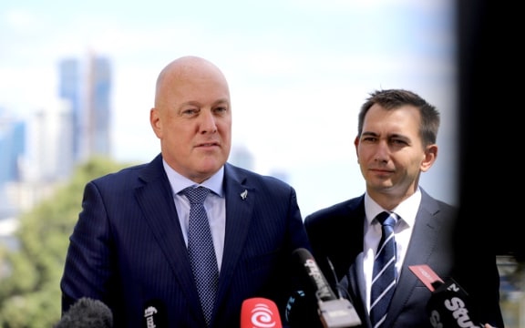 Prime Minister Christopher Luxon and Transport Minister Simeon Brown.