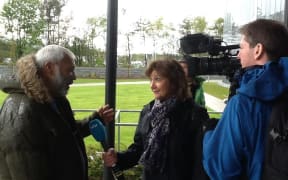 Mike Smith being interviewed by the Norwegian public broadcaster.
