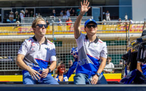 RB team-mates Liam Lawson and Yuki Tsunoda, 2024.