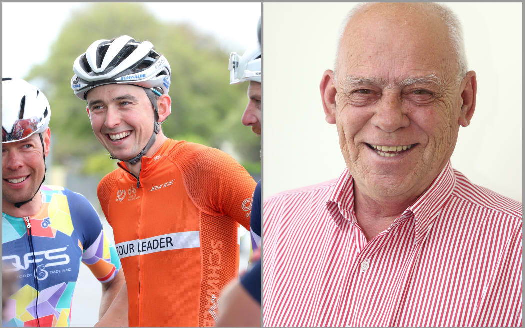 Left: Overall Tour of Southland winner Dan Gardner, of team PRV-Pista Corsa. Right: Former Southland Times editor and Dominion chief reporter Fred Tulett.