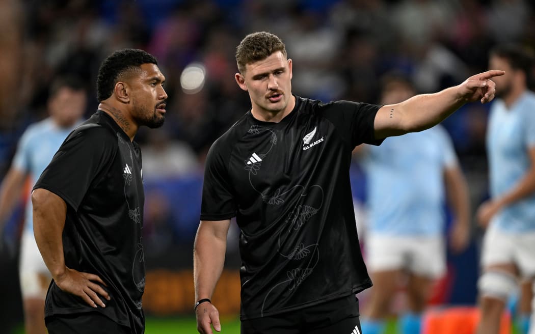 All Blacks Ardie Savea and Dalton Papali’i.